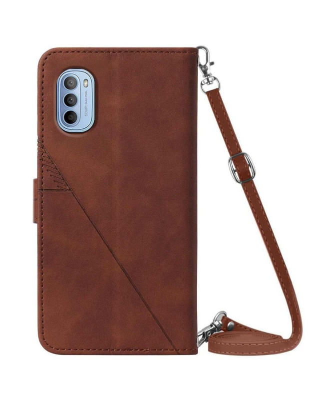 Housse Motorola Moto G31 / G41 design géométrique avec sangle
