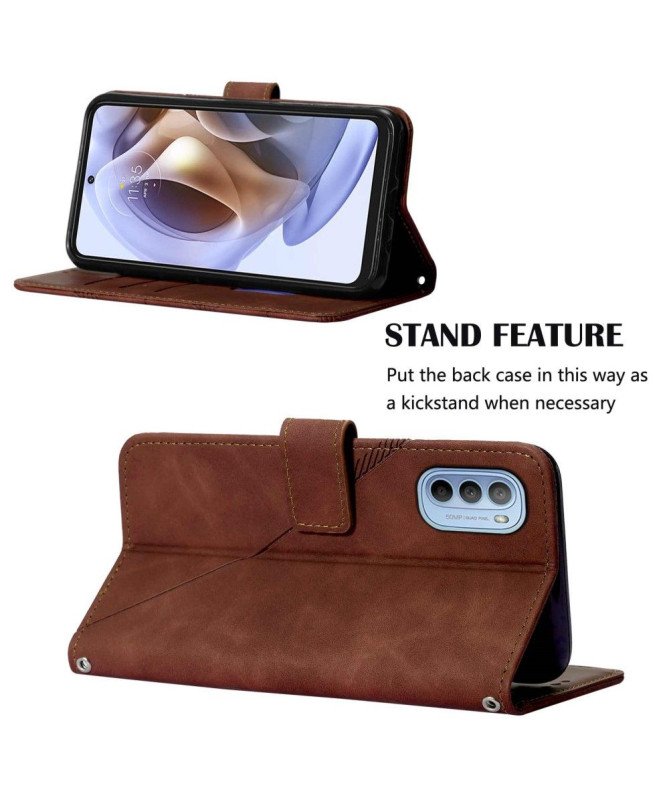 Housse Motorola Moto G31 / G41 design géométrique avec sangle