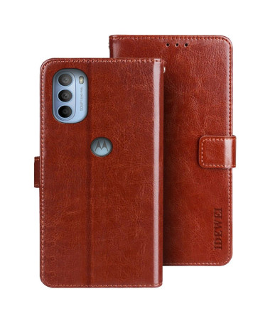 Housse Motorola Moto G31 / G41 IDEWEI Folio Effet Cuir