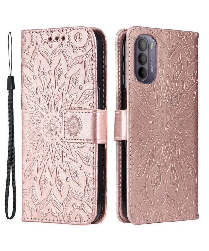 Housse Motorola Moto G31 / G41 Sunflower à lanière