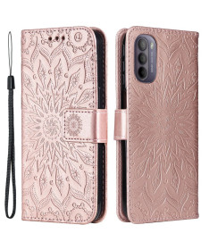 Housse Motorola Moto G31 / G41 Sunflower à lanière