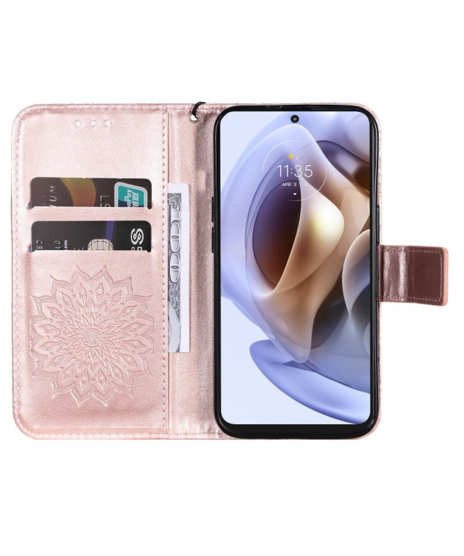 Housse Motorola Moto G31 / G41 Sunflower à lanière