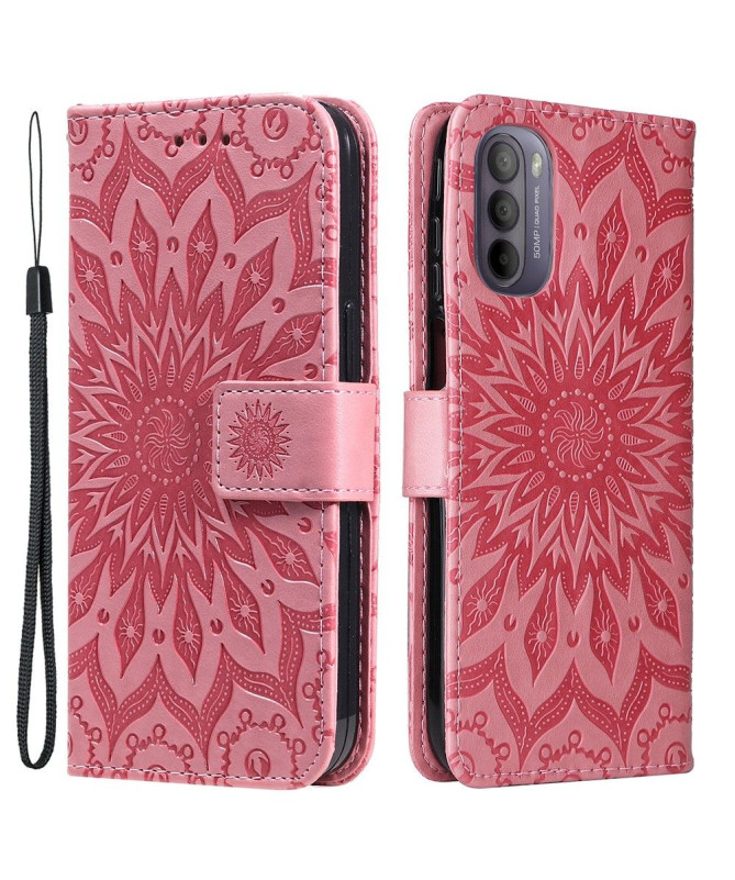 Housse Motorola Moto G31 / G41 Sunflower à lanière