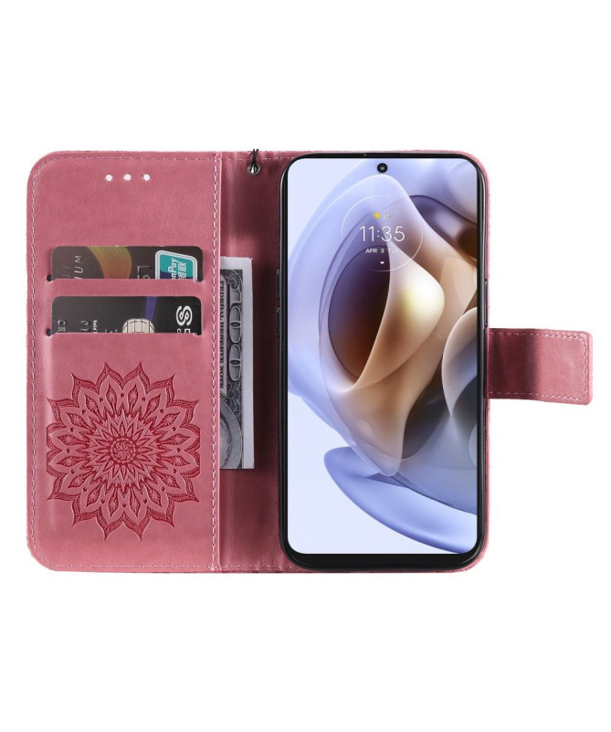 Housse Motorola Moto G31 / G41 Sunflower à lanière