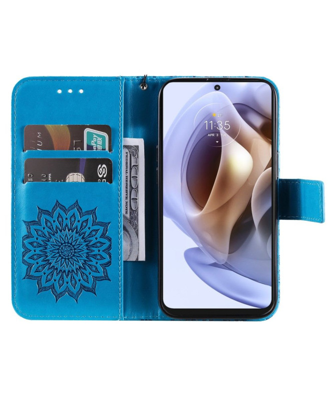 Housse Motorola Moto G31 / G41 Sunflower à lanière