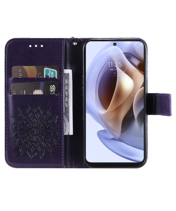 Housse Motorola Moto G31 / G41 Sunflower à lanière