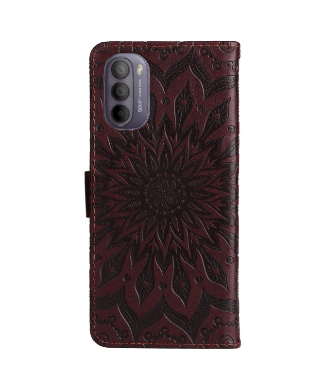 Housse Motorola Moto G31 / G41 Sunflower à lanière