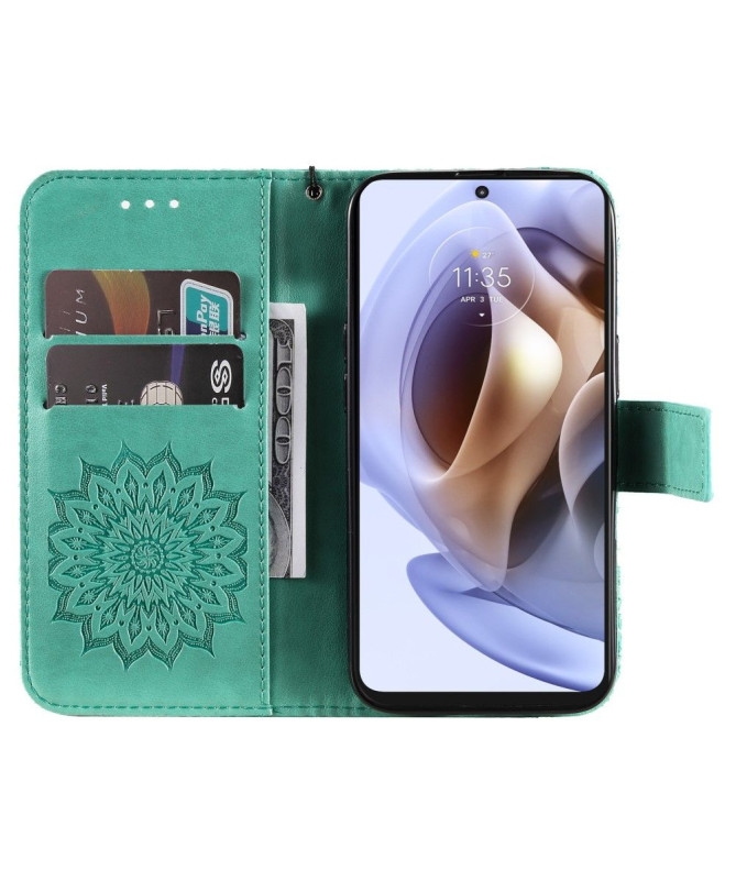 Housse Motorola Moto G31 / G41 Sunflower à lanière