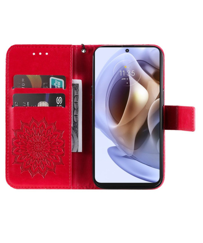 Housse Motorola Moto G31 / G41 Sunflower à lanière