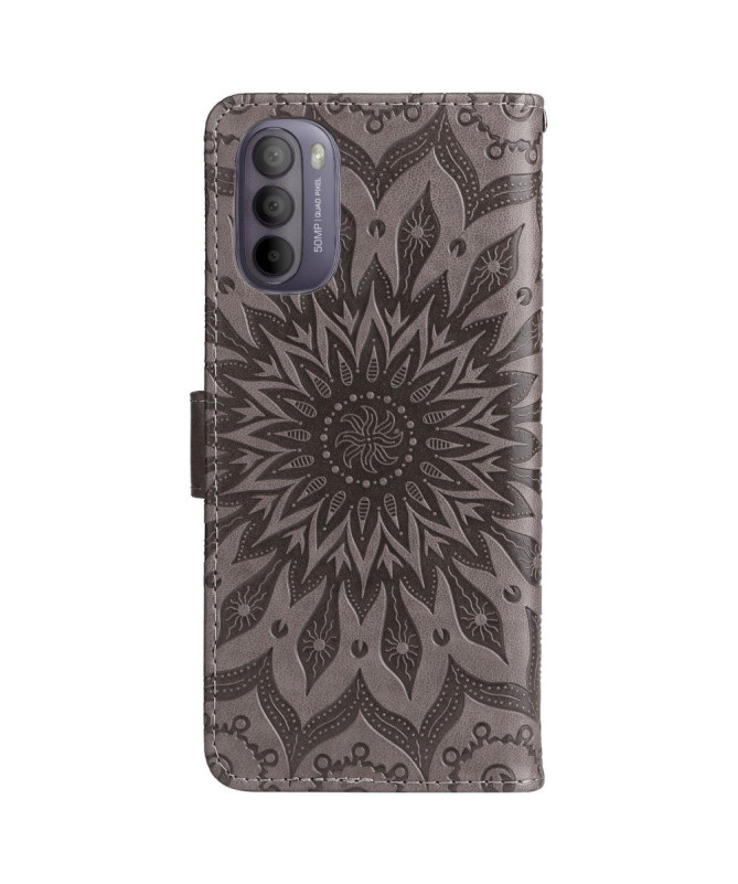 Housse Motorola Moto G31 / G41 Sunflower à lanière