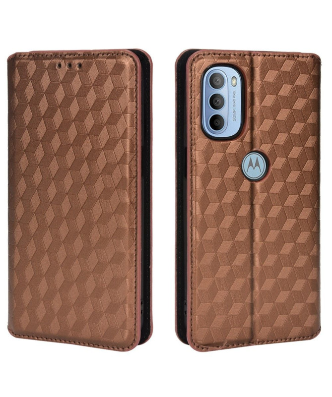 Housse Motorola Moto G31 / G41 flip cover design géométrie