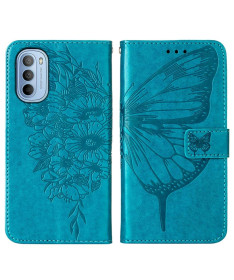 Housse Motorola Moto G31 / G41 Papillon Fleur Porte-Cartes