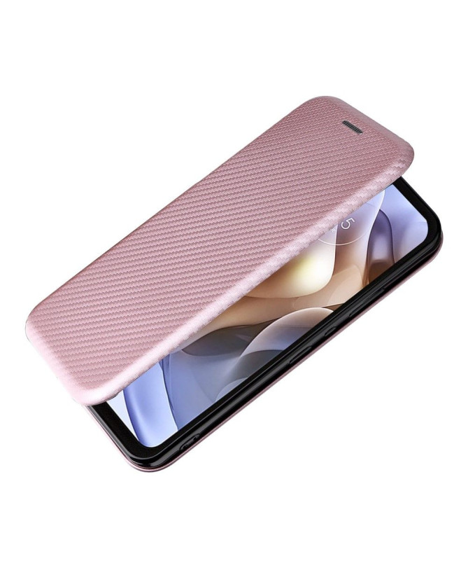 Housse Motorola Moto G31 / G41 simili cuir fibre de carbone