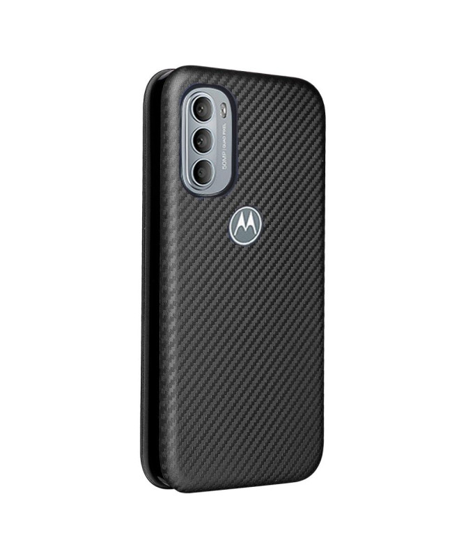 Housse Motorola Moto G31 / G41 simili cuir fibre de carbone