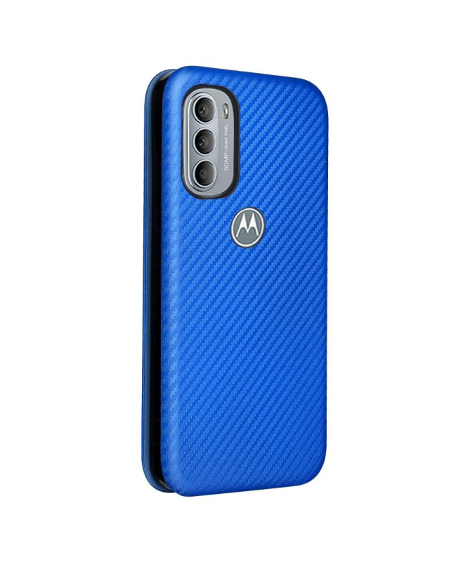 Housse Motorola Moto G31 / G41 simili cuir fibre de carbone