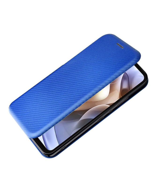 Housse Motorola Moto G31 / G41 simili cuir fibre de carbone