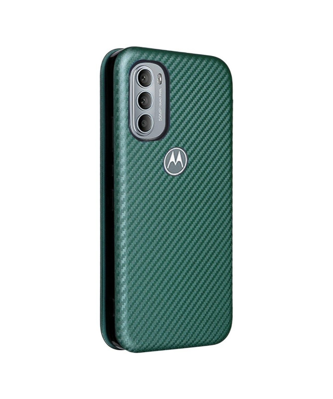 Housse Motorola Moto G31 / G41 simili cuir fibre de carbone