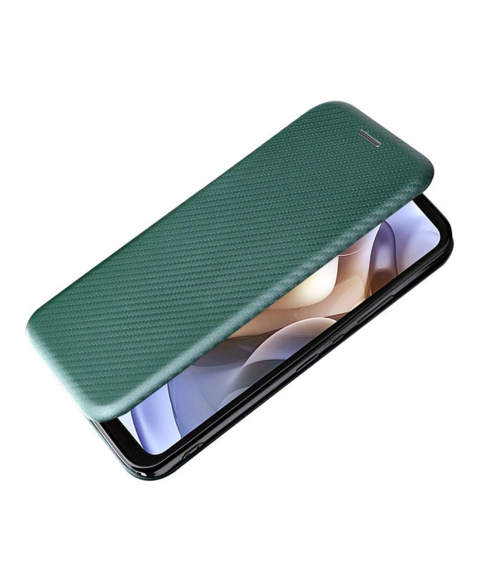 Housse Motorola Moto G31 / G41 simili cuir fibre de carbone