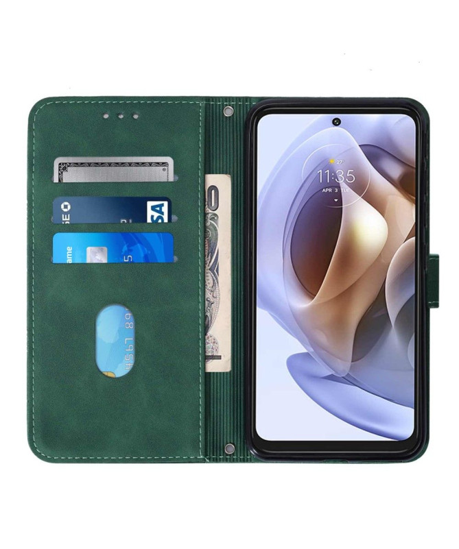 Housse Motorola Moto G31 / G41 effet cuir design géométrique