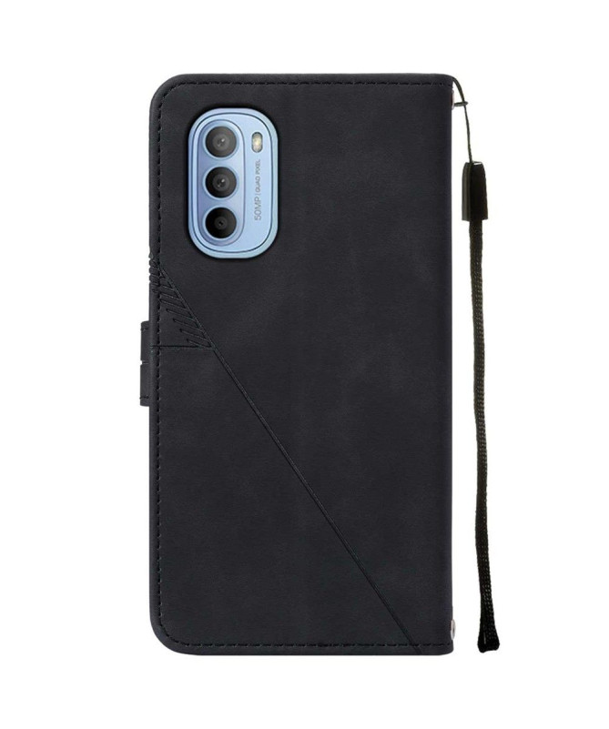 Housse Motorola Moto G31 / G41 effet cuir design géométrique