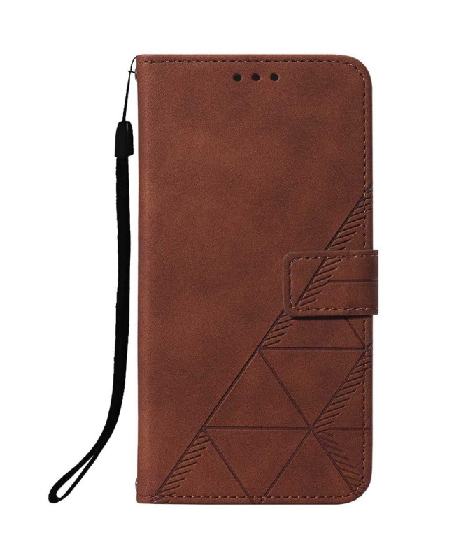 Housse Motorola Moto G31 / G41 effet cuir design géométrique