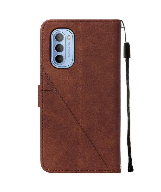 Housse Motorola Moto G31 / G41 effet cuir design géométrique