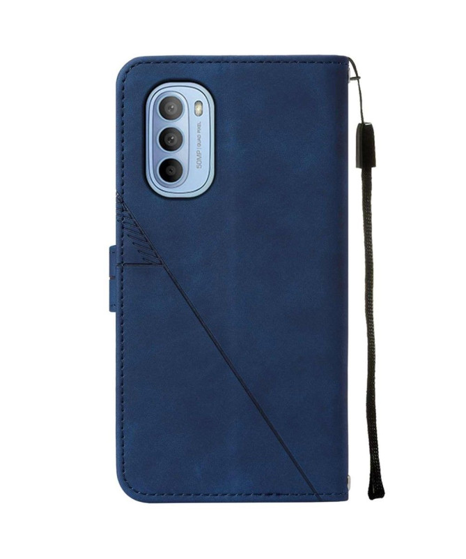 Housse Motorola Moto G31 / G41 effet cuir design géométrique
