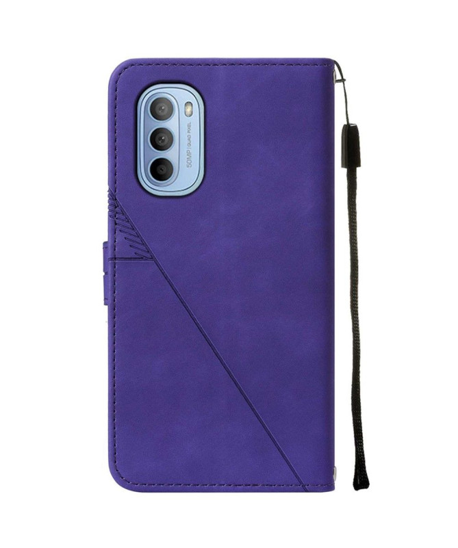 Housse Motorola Moto G31 / G41 effet cuir design géométrique