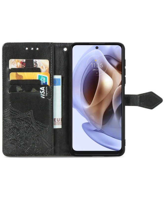 Housse Motorola Moto G31 / Moto G41 Mandala relief en simili cuir