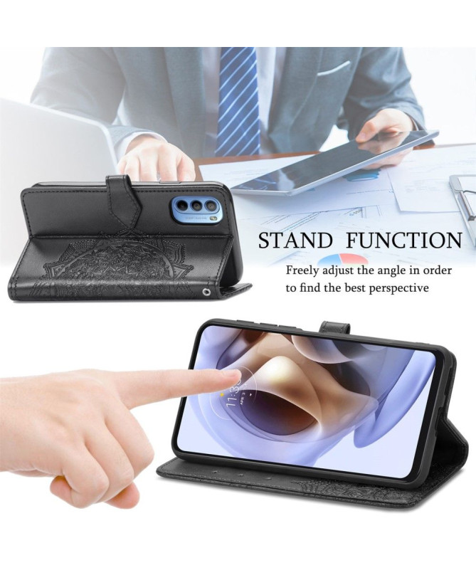 Housse Motorola Moto G31 / Moto G41 Mandala relief en simili cuir