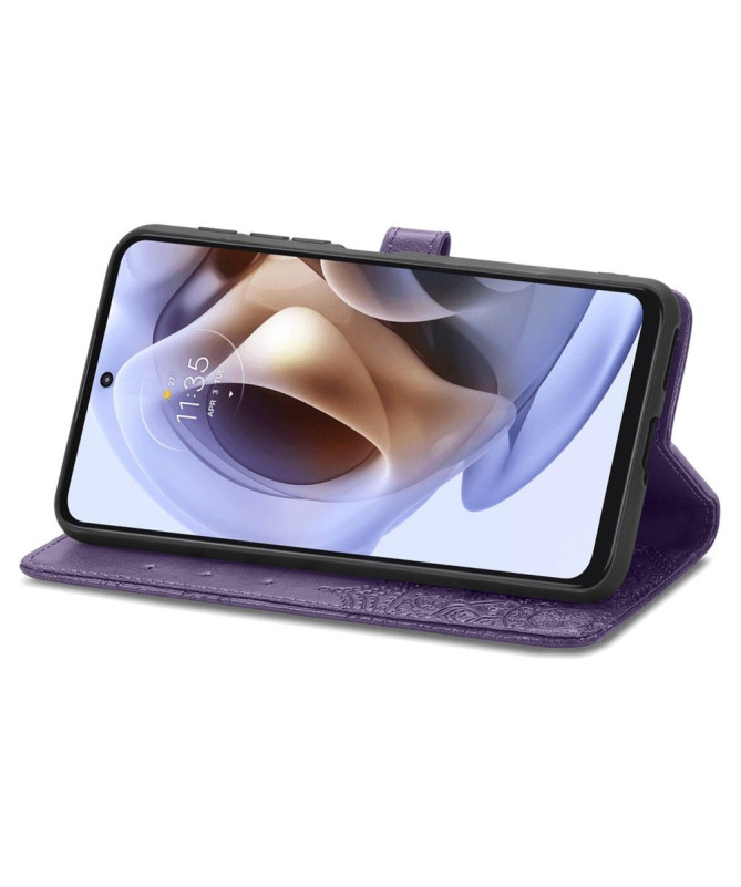 Housse Motorola Moto G31 / Moto G41 Mandala relief en simili cuir