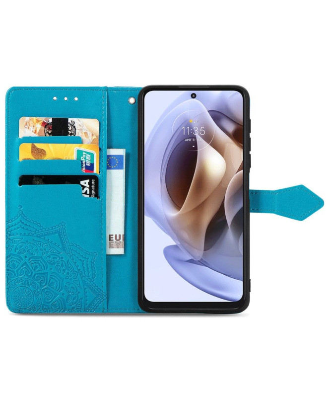 Housse Motorola Moto G31 / Moto G41 Mandala relief en simili cuir