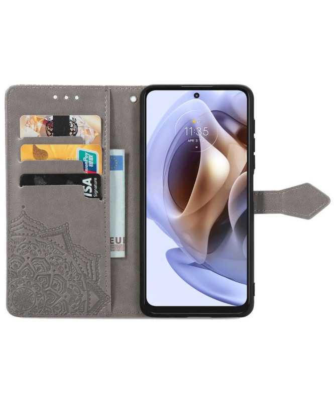 Housse Motorola Moto G31 / Moto G41 Mandala relief en simili cuir