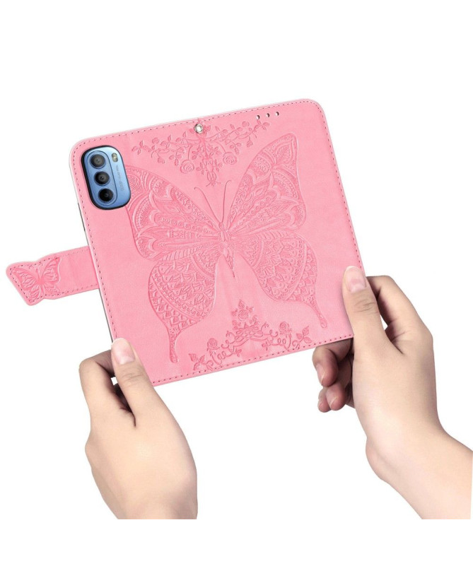 Housse Motorola Moto G31 / Moto G41 Papillon Relief