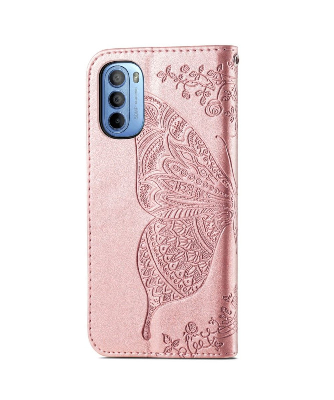 Housse Motorola Moto G31 / Moto G41 Papillon Relief
