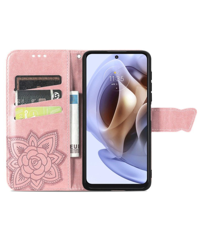 Housse Motorola Moto G31 / Moto G41 Papillon Relief
