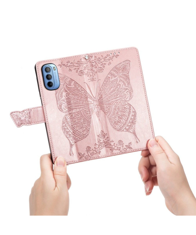 Housse Motorola Moto G31 / Moto G41 Papillon Relief