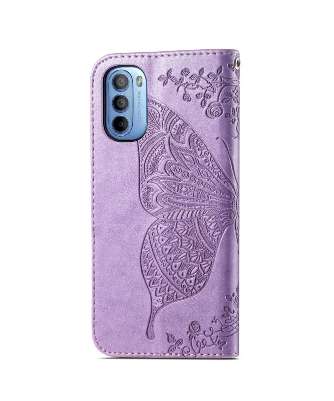 Housse Motorola Moto G31 / Moto G41 Papillon Relief