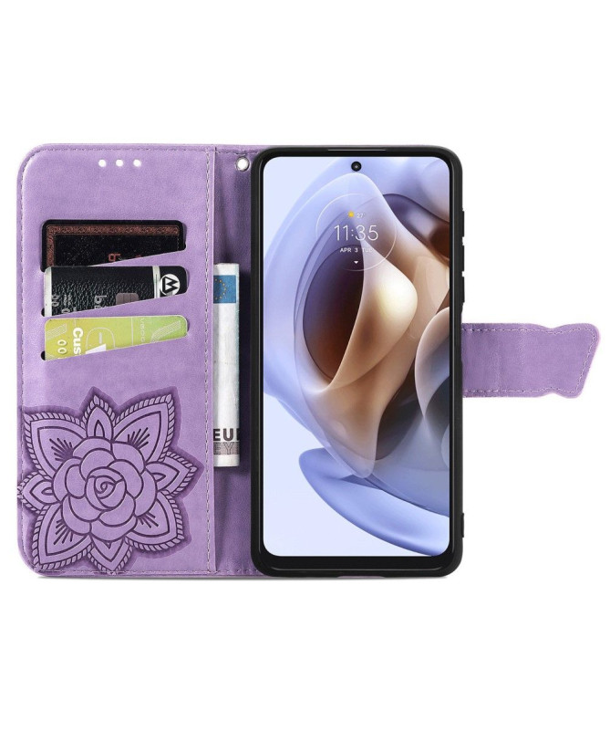 Housse Motorola Moto G31 / Moto G41 Papillon Relief