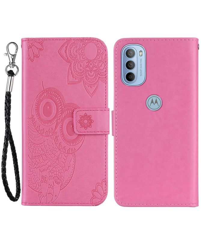 Housse Motorola Moto G31 / Moto G41 Hibou en relief