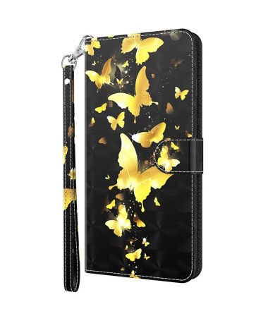 Housse Motorola Moto G31 / Moto G41 illustration papillons dorés