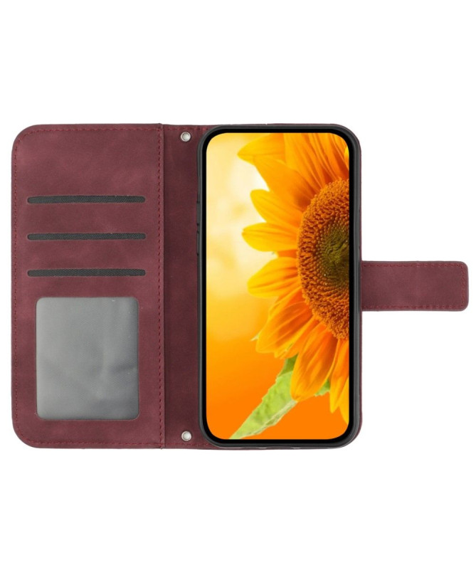 Housse Moto G84 5G Tournesol à Sangle