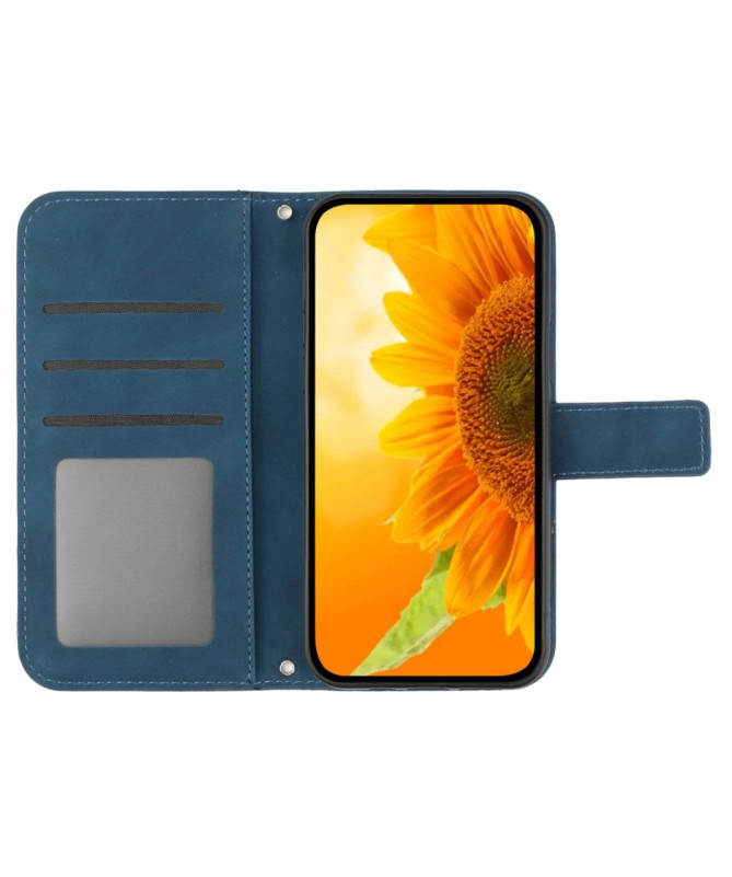 Housse Moto G84 5G Tournesol à Sangle