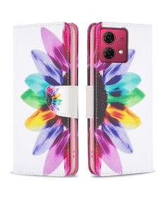 Housse Moto G84 5G Pétales colorés