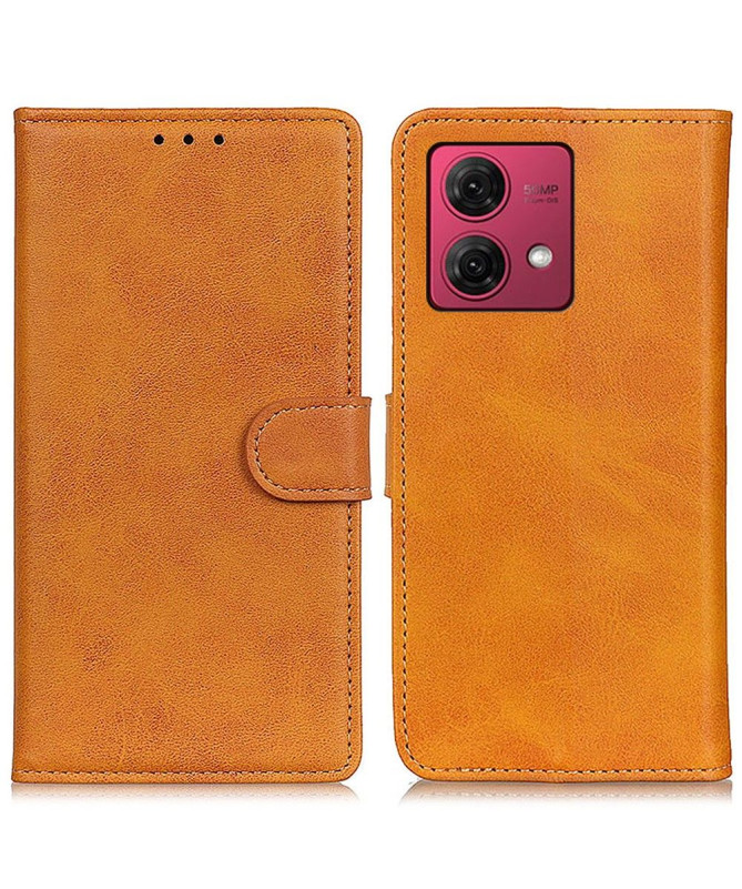 Housse Moto G84 5G Marius effet cuir mat