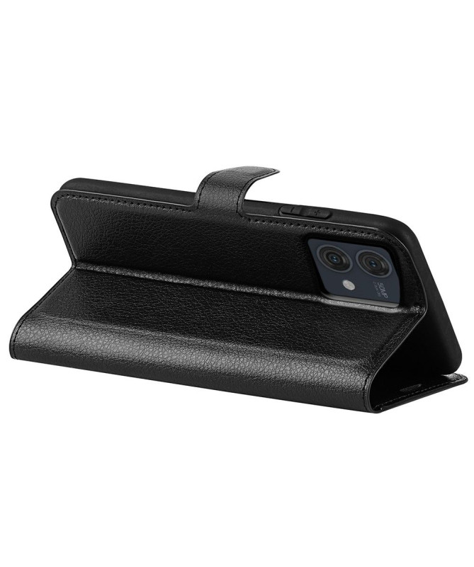 Housse Moto G84 5G portefeuille style cuir