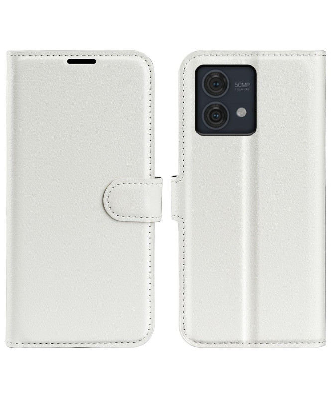 Housse Moto G84 5G portefeuille style cuir