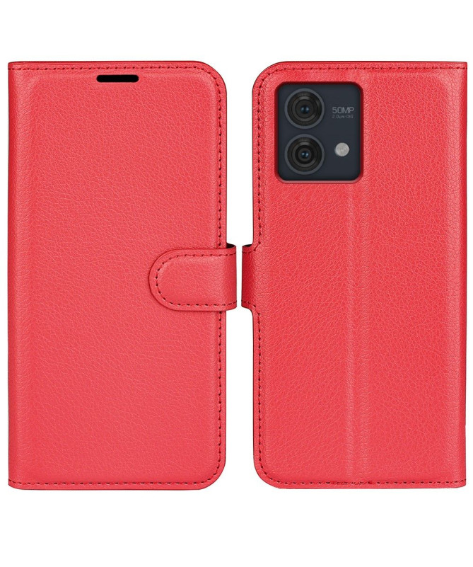 Housse Moto G84 5G portefeuille style cuir