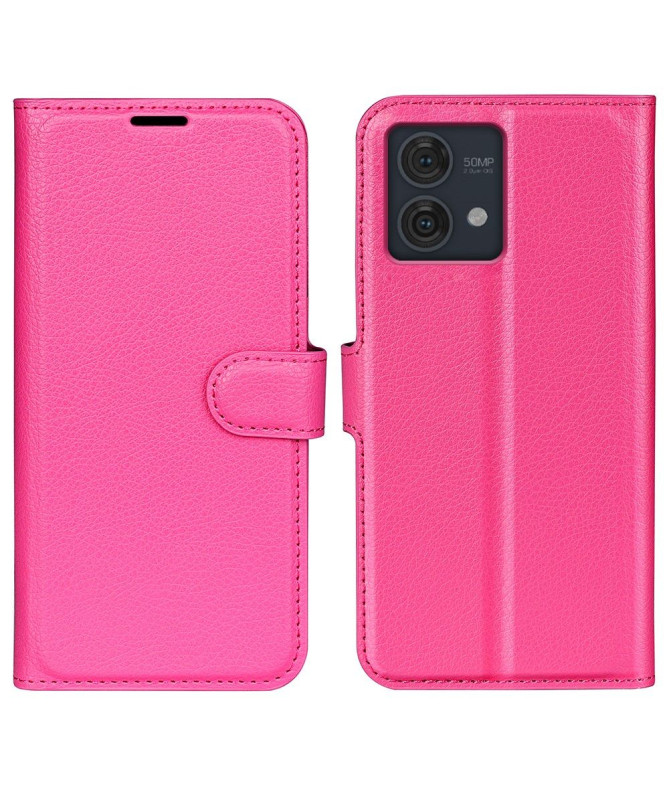 Housse Moto G84 5G portefeuille style cuir