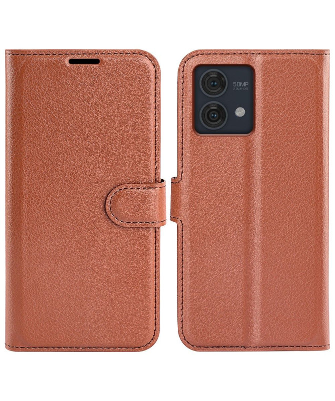 Housse Moto G84 5G portefeuille style cuir